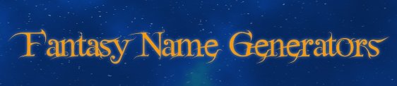 Fantasy Name Generators